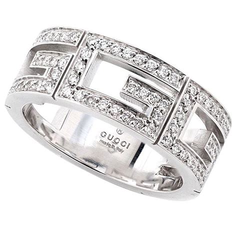 gucci gg white gold 18k ring|gucci diamond rings white gold.